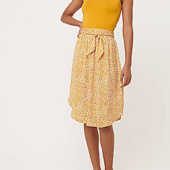 NWOT Loft Petite Dot Mixed Media Flair Dress - Picture 4 of 14